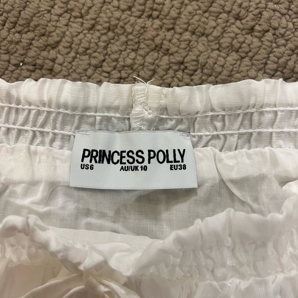 Princess Polly White Ruffle Dress - Picture 2 of 7